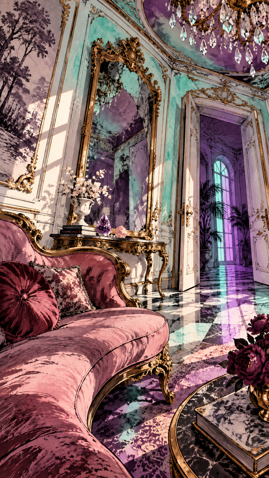 Bransoletka z amrtystów, pereł  — L’Art Antoinette