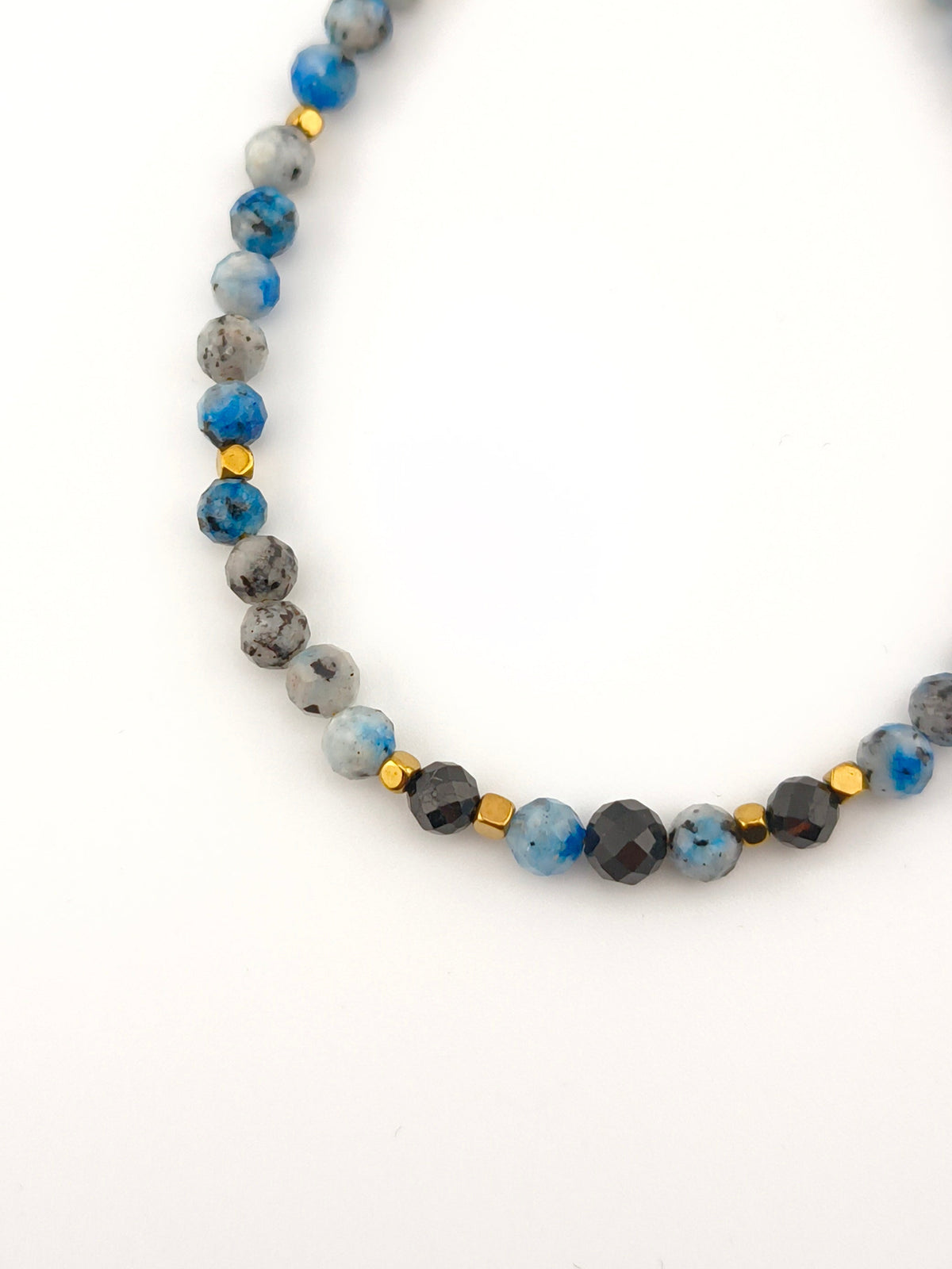 Bransoletka z kwarcu K2, obsydianu i hematytu — L’Art Dots 3