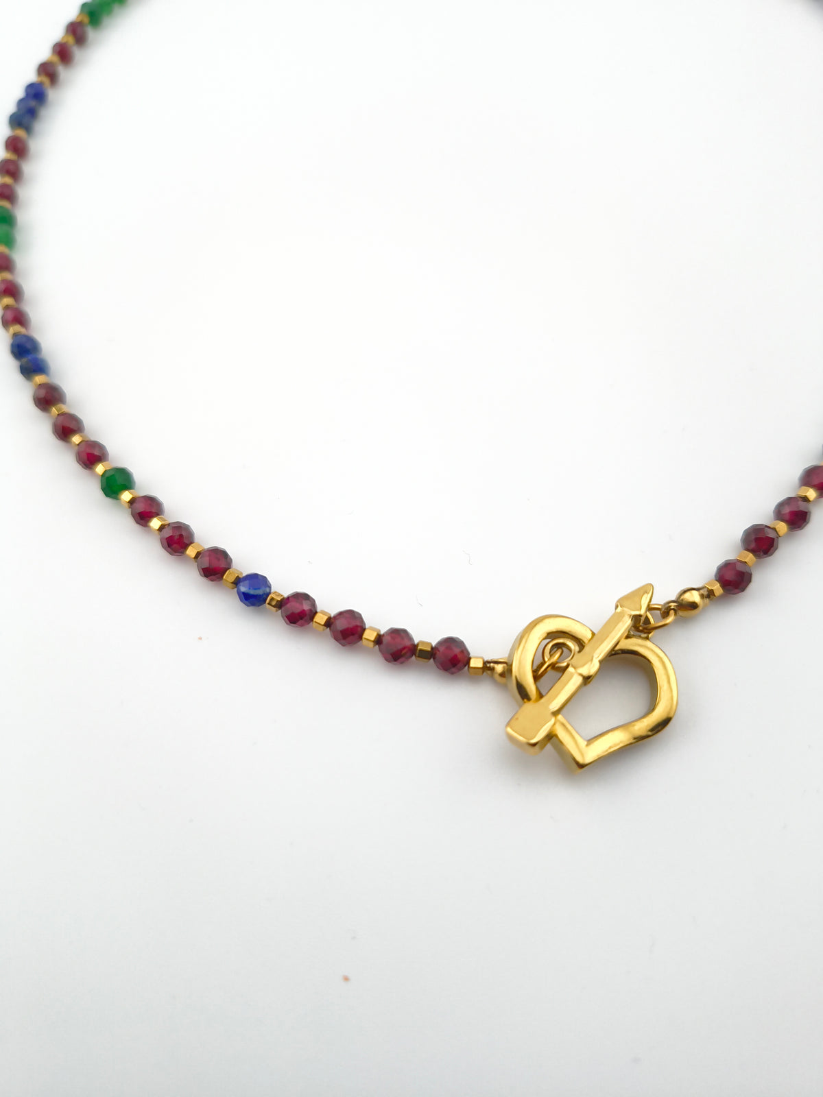 L’Espace Tropics Jadeite and Lapis Lazuli Necklace